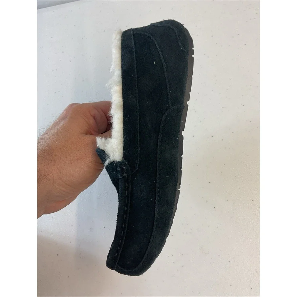 UGG Ansley Slipper Suede Kid Youth 3 BlackShearling Lining Slip‎ On Driver